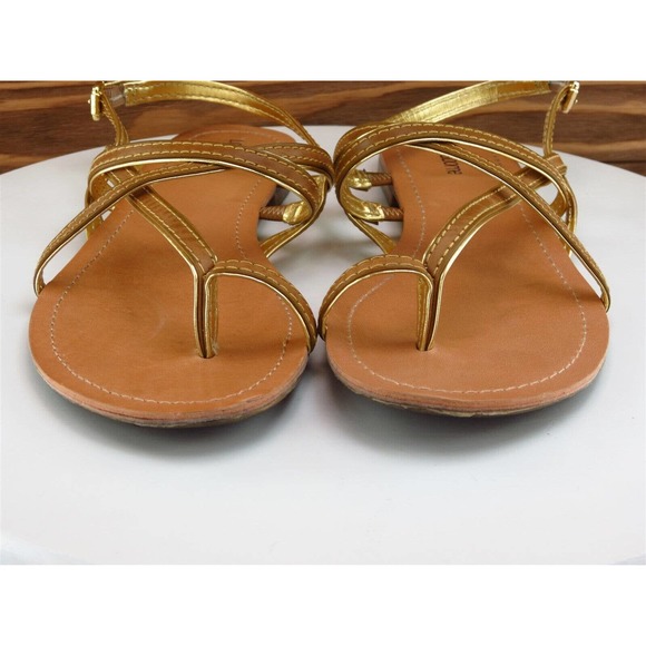Liz Claiborne Size 10 Sandal Strappy Brown Synthetic Women M - Picture 2 of 10